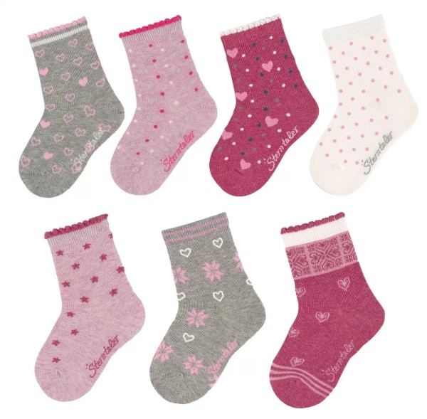 Sterntaler Söckchen Hearts + Dots 7 Paar Socken in Geschenkbox
