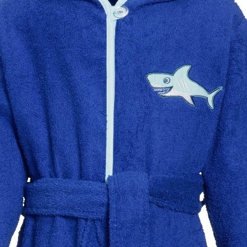 Kinder Bademantel Frottee Haifisch blau | Bademäntel | Wäsche & Bademode |  KINDERMODE | Pinokids