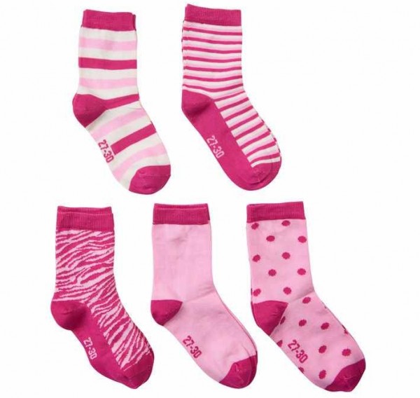 Minymo Söckchen rosa/pink 5er Sparpack Mädchen Socken