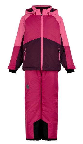 Color Kids Skianzug Zweiteiler pink wasserdicht Skihose + Skijacke