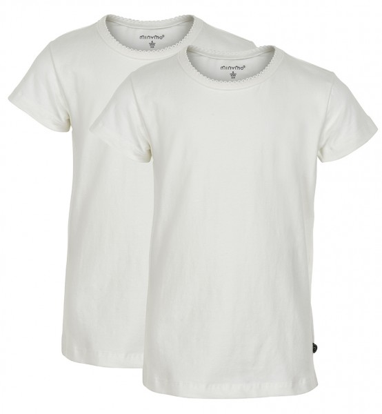 Minymo 2er Pack Mädchen T-shirts Kurzarm