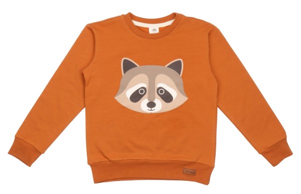 Walkiddy Sweatshirt curious Raccoon kürbis