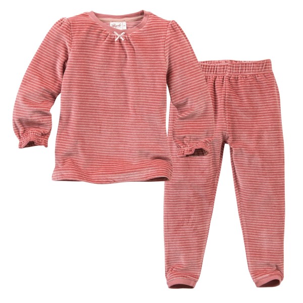 People wear Organic Nicki Pyjama himbeer/rosa geringelt Bio-Baumwolle