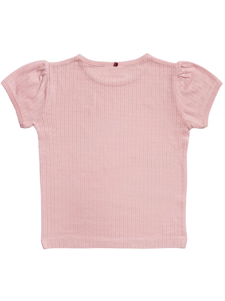 People wear Organic Mädchen T-Shirt Ajour rosa Kurzarmshirt